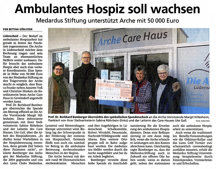 Ambulantes Hospiz soll wachsen